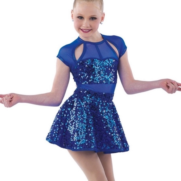 A Wish Come True -  Rock this Town Blue Sequin Kids Costume - Picture 1 of 6